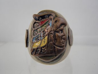 Vintage Mexican Biker Ring Size 9.5 23.6g