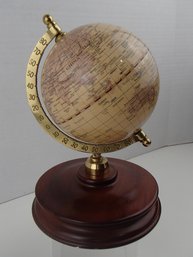 Mini Globe With Brass Accents Made In Taiwan