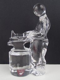 Vintage Orrefors Blacksmith Craftsman Series Crystal Made In Sweden Signed