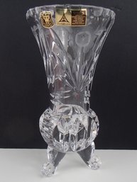 Vintage West German Hand Cut Crystal Vase