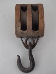 Antique Torrington Union Hardware Block And Tackle