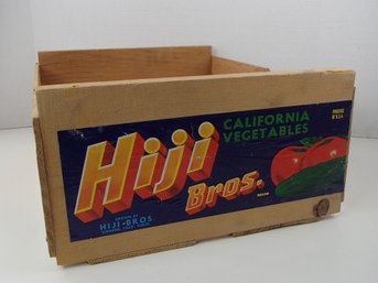 Hiji Bros. California Vegetable Crate