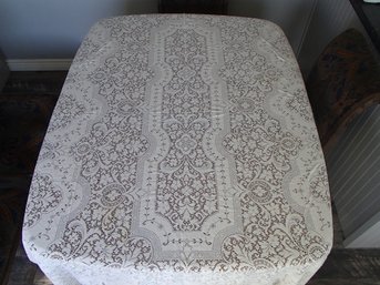 Two Vintage Tablecloths Including One By Quaker Lace No 110