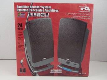 Amplified Speaker System By Cyber Acoustics NIB