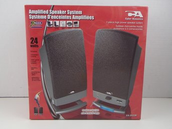 Amplified Speaker System By Cyber Acoustics NIB