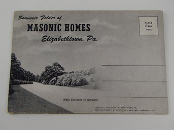 Vintage Masonic Homes Souvenir Folder Of Pennsylvania