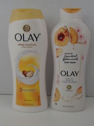 Olay Shea Butter And Peach & Cherry Blossom Body Wash Unused