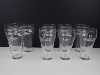 Nine Coca-Cola Glasses