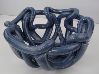 Braided Woven Abstract Centerpiece Bowl