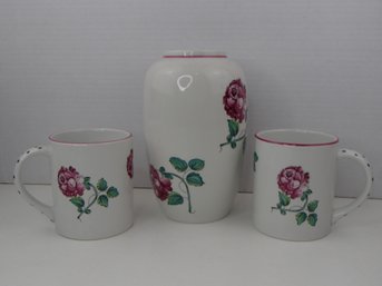 Strabourg Flowers For Tiffany & Co. Mugs And Vase