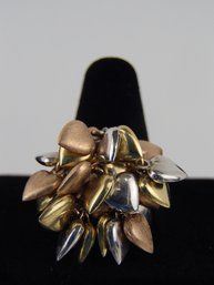 Vintage 18kt Gold And Rose Gold Italy By Milor Size 10 Weight 5.3g