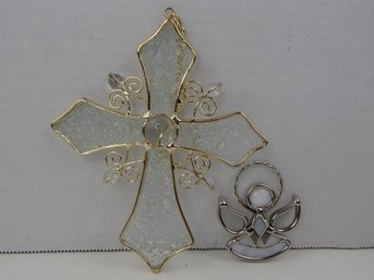 Stained Glass Cross And Stained Glass Angel