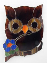 Vintage Stained Glass Owl