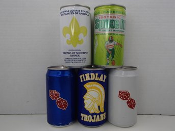 Spike It, Boy Scouts Of America Can Coin Bank And Findlay Trojans Cans