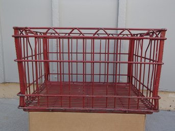 10lb Vintage Lucerne Metal Milk Crate