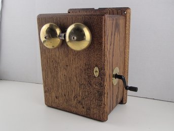 Antique Oak Ring Box In Working Condition