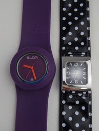 Purple Silicone Slap Watch And Cannes Quartz Slap Watch