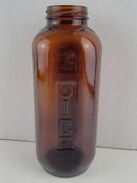 Vintage  Amber Water And Juice Bottle / Amber Jar