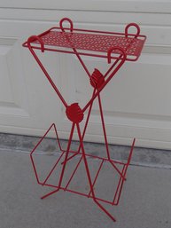 Vintage Metal Wire Stand Stand / Telephone Stand