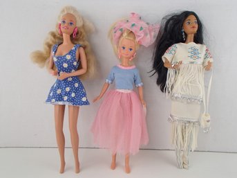 Native American Barbie, Skipper And Barbie