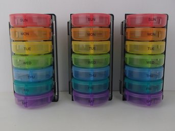 Weekly Pill Organizers With Divided Pill Trays See Photos
