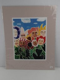 Graphic Design Folk Art By Lisa Shank With Matting