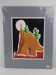 The Boy And His Dinosaur By Lisa Shank With Matting