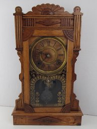 Gorgeous Antique Gingerbread Clock And Key