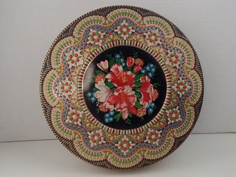 Superb Vintage Embossed Round Tin Made In Holland