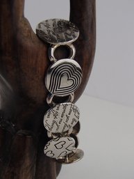 Metal Love You Forever Bracelet With Magnetic Closure