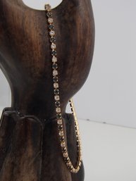 Vintage Avon Blue And Clear Rhinestone Tennis Bracelet