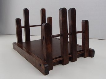 Vintage Wood Folding Book Holder / Book Storage