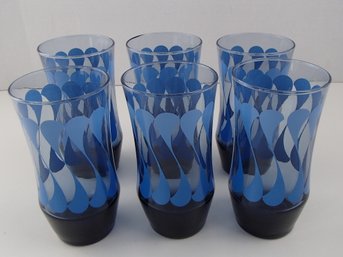 Six Vintage Glasses By Libbey