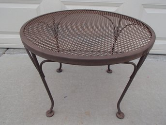 Vintage Round Metal Outdoor Table