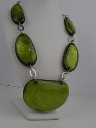 Gorgeous Large Stone Lucite Necklace