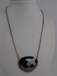 Silpada 925 Sterling Silver Faceted Hematite Ignite Pendant Necklace N2917