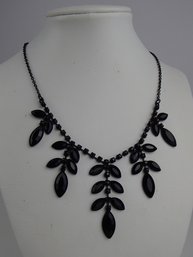 Striking All Black 19' Acrylic Necklace
