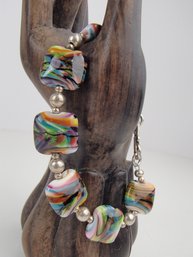 Colorful Murano Art Glass Bracelet