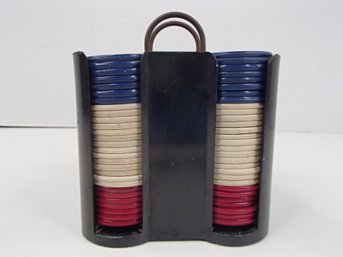 Large Collection Of Clay Poker Chips