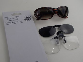 Various Clip On And Vintage Piranha Rhinestone Sunglasses