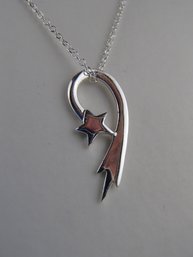 Sterling Silver Live Your Own Life Follow Your Own Star Necklace Italy