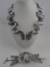 Butterfly Necklace And Bracelet By Fossil