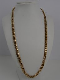 22' Gold Tone Cuban Link Necklace