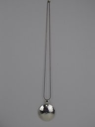 24' Silver Tone Pendant Necklace