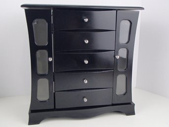 Standing 5 Drawer Jewelry Box With Side Storage