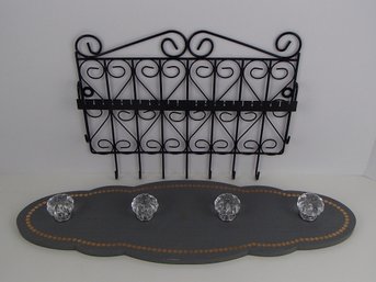 Black Metal Wall Jewelry Storage And Cute Wall Storage For Necklaces