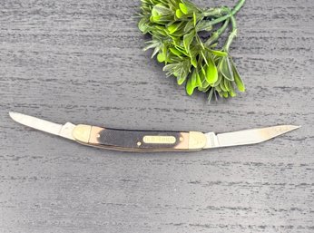 Vintage Schrade Old Timer 104OT Folding Pocket Knife 2-Blade Trapper Made In USA