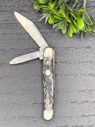 Vintage Imperial Prov. R.I. 2-Blade Jack Pocket Knife W/ Jigged Handle - Made In USA