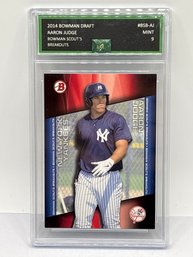 AUTHENTIC 2014 BOWMAN DRAFT AARON JUDGE BOWMAN SCOUTS BREAKOUTS ROOKIE CARD GRADED EJE MINT 9