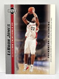 2004 UPPER DECK #3 LEBRON JAMES PHENOMENAL BEGINNING ROOKIE CARD
